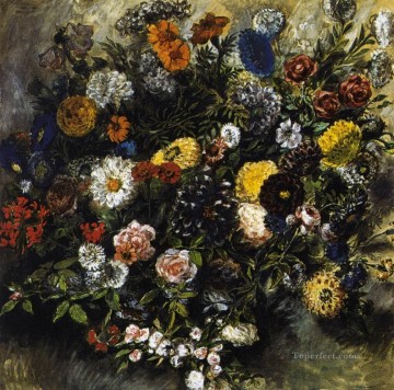 Flores Painting - Ramo de flores Eugène Delacroix